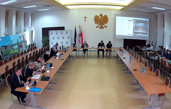 Sala Urzędu w czasie XXXVII sesji Rady Miejskiej w Olecku