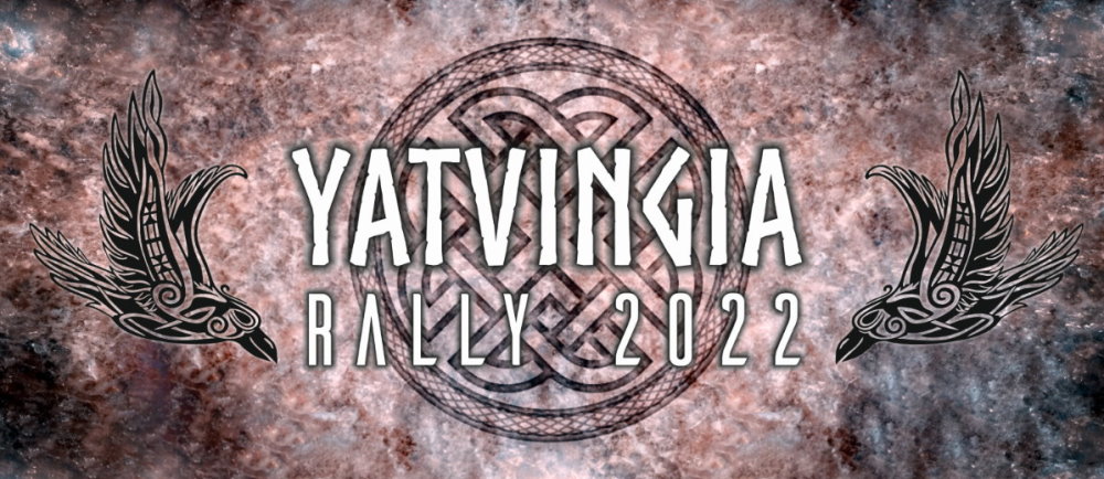 Plakat z napisem Yatvingia Rally 2022
