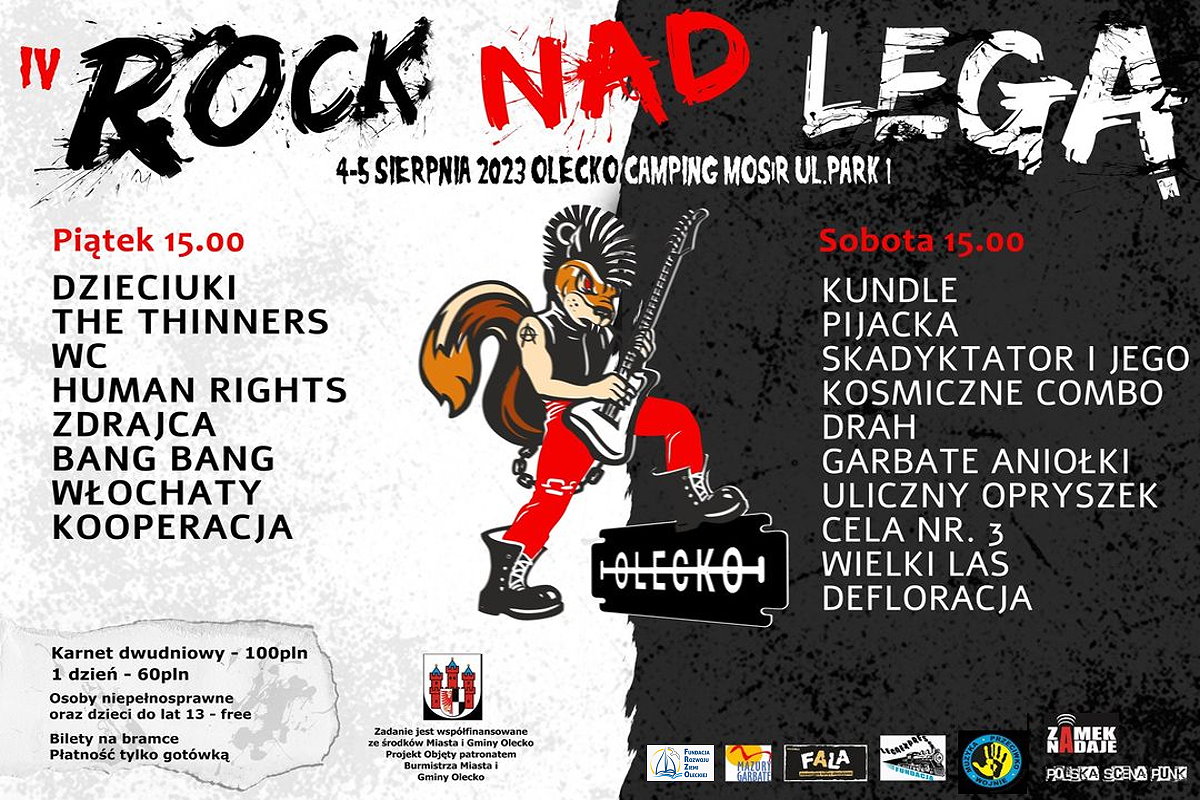 Plakat imprezy „IV Rock Nad Legą”